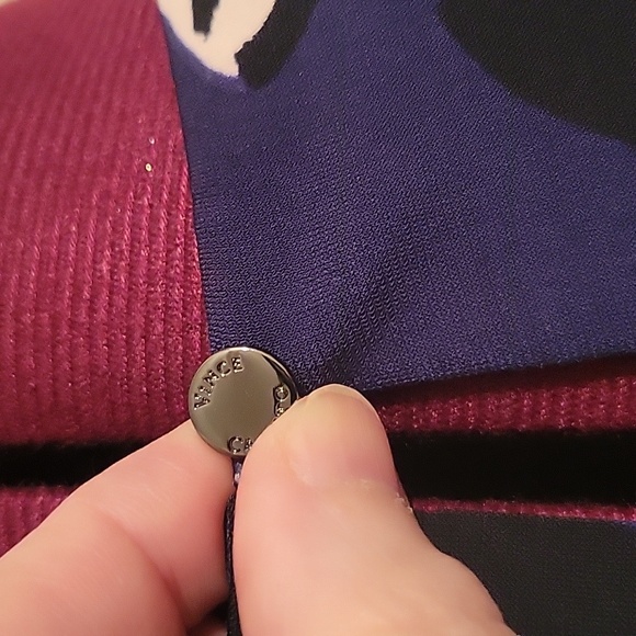 Vince Camuto Short Sleeve Navy Blue & Pink Dress 8 - Picture 5 of 9